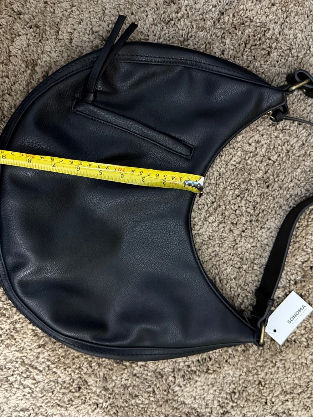 Sonoma Black Crescent Shoulder Bag